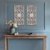 2 PCS Distressed Carved Wood Wall Decor Set