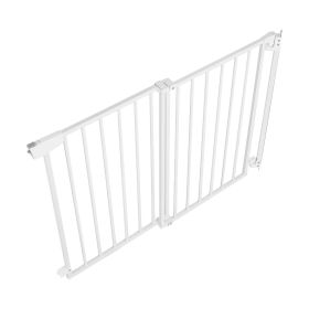 Baby Gate for Stairs, 28-43 in Adjustable Width, 30 in High Dog Gate, No Bottom Bar, One-Handed Operation