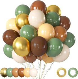 Green and Brown Balloons Set