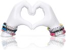 Hand Heart Decorative Statue, White Heart Decoration