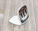 Witches Spooky Halloween Compact Mirror Decorative Travel Makeup Mirror for Women Girls Gifts Pocket Makeup Mirror Folding Handheld