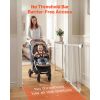 Baby Gate for Stairs, 31-48 in Adjustable Width, 30 in High Dog Gate, No Bottom Bar, One-Handed Operation