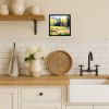 Montana Bitterroot in Watercolor Framed Metal Print Bathroom, Kitchen, Office, Home Decor Wall Art Ready to Hang, Square, 8X8