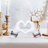 Hand Heart Decorative Statue, White Heart Decoration