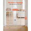 Baby Gate for Stairs, 29.5-43 in Adjustable Width, Baby Gate with Adjustable Cat Door, with Pressure Mount Kit and Wall Mount Kit