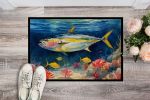Yellowfin Tuna Doormat Front Door Mat Indoor Outdoor Rugs for Entryway, Non Slip Washable Low Pile, 24H X 36W