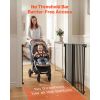 Baby Gate for Stairs, 31-48 in Adjustable Width, 36 in High Dog Gate, No Bottom Bar, One-Handed Operation