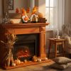 2 Pcs Fall Gnome Decoration Mini Autumn Gnomes Stripes Resin Fall Decorations for Harvest Thanksgiving Day Home Office Tiered Tray Table Decor