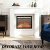 Modern fireplace mantel, freestanding fireplace, white