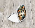 Papel Picado Skeletons Spooky Halloween Compact Mirror Decorative Travel Makeup Mirror for Women Girls Gifts Pocket Makeup Mirror Folding Handheld