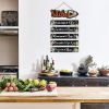 Kitchen Wall Sign,Funny Kitchen Rules Wall Decor,Rustic Bless the Food Wall Decoration Food Door Sign