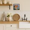 Bengal Tiger Framed Metal Print Bathroom, Kitchen, Office, Home Decor Wall Art Ready to Hang, Square, 8X8