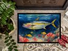 Yellowfin Tuna Doormat Front Door Mat Indoor Outdoor Rugs for Entryway, Non Slip Washable Low Pile, 24H X 36W