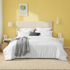 White & Pink Oversized Duvet Cover Set 3-piece Set Includes 1 Duvet Cover & 2 Pillowcases. Made Of Premium Breathable Polyester Fiber, Suitable For Bo