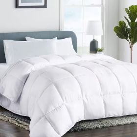 All Season Queen Cooling Comforter - Premium 2100 Series Down Alternative Comforter - Quilted Duvet Insert With Corner Tabs - Luxury Soft Hotel Comfor (Option: White King 90x102in)