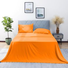 California King Sheet Set 4 Pieces Soft California King Size Sheets Cooling & Breathable Hotel-Quality Easy Care Polyester Microfiber Bedding For Wome (Option: Orange-CK)