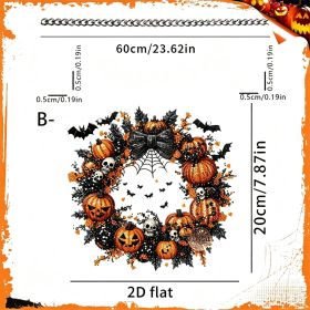 Halloween New Hot Selling Riding Broom Magical Witch Creative Wooden Printing Doors and Windows Garden Hanging Decoration (Color: 31, size: 20*20*0.5)