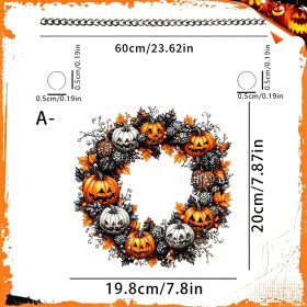 Halloween New Hot Selling Riding Broom Magical Witch Creative Wooden Printing Doors and Windows Garden Hanging Decoration (Color: 29, size: 30*30*0.5)