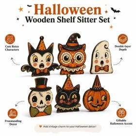 Halloween wooden pumpkin ghost black cat ornament room desktop holiday decoration wooden craft
Halloween wooden pumpkin ghost black cat ornament room (thickness: 1cm, Color: 15*12cm6pcs)