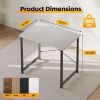 31IN Computer Desk for Home Office, Modern Study Work Table Simple Style for Bedroom, Writing Desks with X-Shaped Reinforcement
