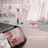 Makeup Mirror, Vanity Mirror with Lights, 2X/3X/10X Magnification, Touch Control, Trifold, Dual Power Supply, Gifts Mothers Day for Mom