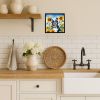 French Bulldog in Sunflowers Framed Metal Print Bathroom, Kitchen, Office, Home Decor Wall Art Ready to Hang, Square, 8X8